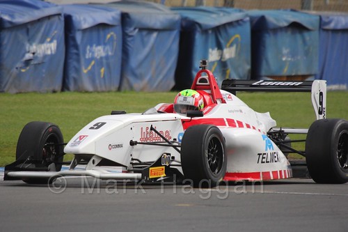 Lanan Racing's Rodrigo Fonseca in BRDC F4 at Donington Park, September 2015