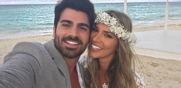 Grávida, ex-BBB Adriana se casa com Rodrigão na República Dominicana