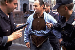 A man is arrested during the coup in the Soviet Union