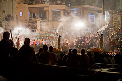 Puja ceremony on the Ganges River