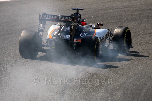 Nico Hulkenberg in Free Practice 2 for the 2015 Belgium Grand Prix