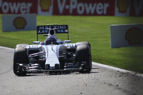 Valtteri Bottas in Free Practice 1 for the 2015 Belgium Grand Prix