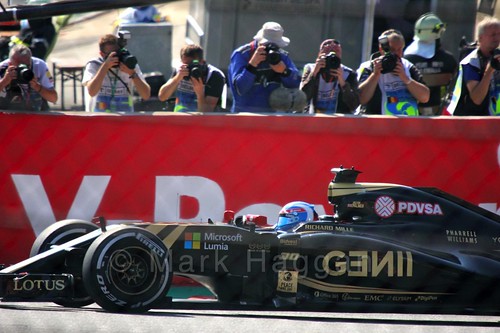 Jolyon Palmer in Free Practice 1 at the 2015 Belgium Grand Prix
