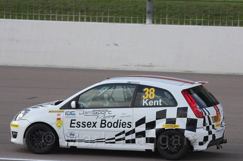 Lewis Kent in Race 1, Fiesta Junior Championship, Rockingham, Sept 2015