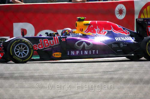 Daniil Kvyat on the Green Flag lap before the 2015 Belgium Grand Prix
