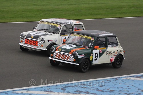 Alice Hughes and Andrew Dickinson in Mighty Minis at Donington Park, October 2015