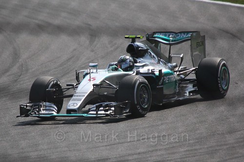 Nico Rosberg in qualifying for the 2015 Belgium Grand Prix