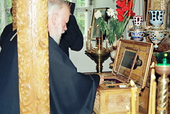 04. Visiting of temples and Sketes of Svyatogorsk Lavra by the Primate of the Ukrainian Orthodox Church / Посещение Покровского храма. 8 сентября 2000 г