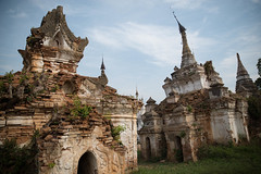 Ancient Pagodas above Indein Village, Inle Lake, Burma