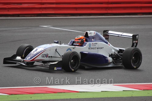 Jack Aitken in the Formula Renault 2.0 Saturday Race at Silverstone in WSR 2015