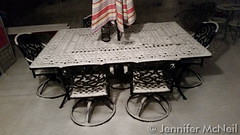 December 25, 2015 - Snow on a Thornton patio. (Jennifer McNeil)