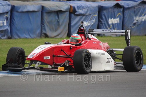 MGR Motorsport's Hernán Fallas in BRDC F4 at Donington Park, September 2015