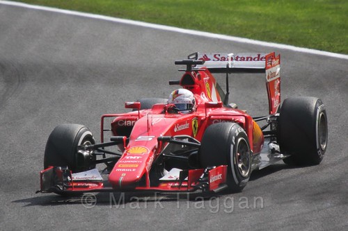Sebastian Vettel in the 2015 Belgium Grand Prix