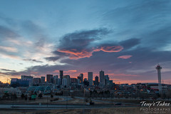 Downtown Denver at sunrise.