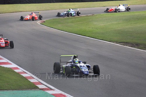 Max Fewtrell in British F4 during the BTCC Brands Hatch Finale Weekend October 2016