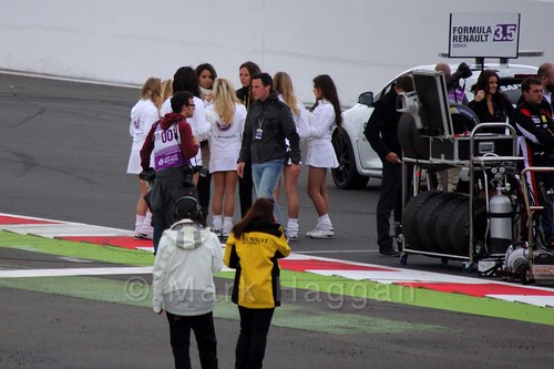 The Renault Cheerleaders on the Grid for the WSR 3.5 Saturday Race at Silverstone