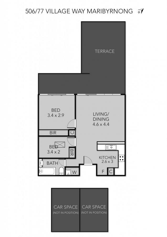 506/77 Village Way, Maribyrnong VIC 3032 floorplan