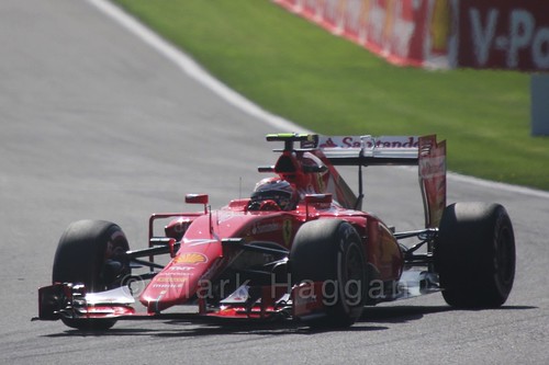 Kimi Raikkonen in Free Practice 1 for the 2015 Belgium Grand Prix