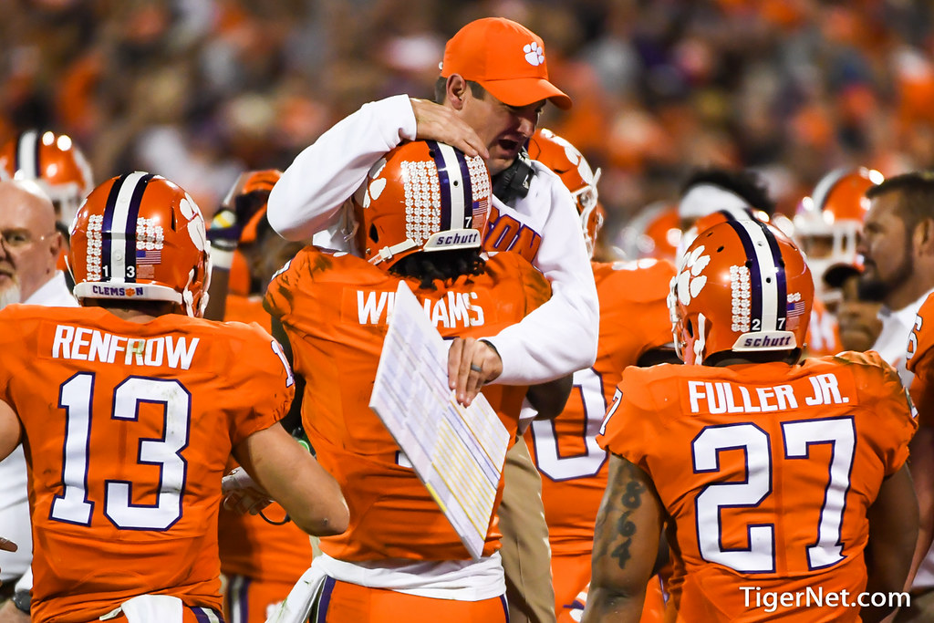 Clemson Football Photo of Jeff Scott and Mike Williams and South Carolina