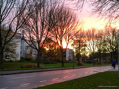 Autumn sunset in Lelystad