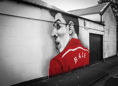 Gareth Bale mural created in Cardiff as part of Euro 2016 celebrations • <a style="font-size:0.8em;" href="http://www.flickr.com/photos/32236014@N07/21980101988/" target="_blank">View on Flickr</a>