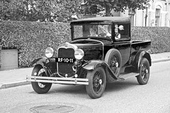 Ford Model A Closed Cab Pick-Up Truck 1931 B&W (7221)