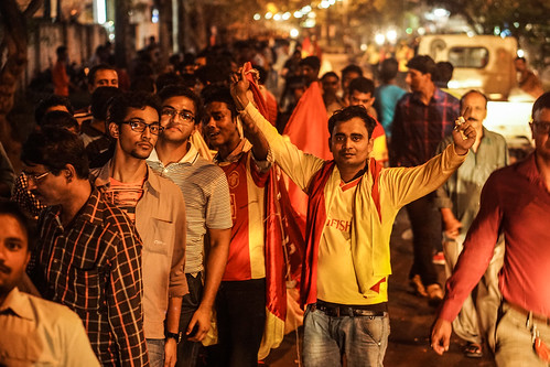 Soccer Fans in Kolkata, India