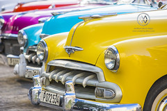 Classic cars around Parque Central in Havana.