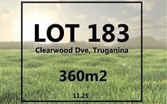 Lot 183, Clearwood Dve, Truganina VIC