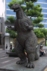 Godzilla statue