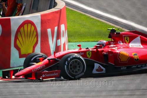 Kimi Raikkonen in qualifying for the 2015 Belgium Grand Prix