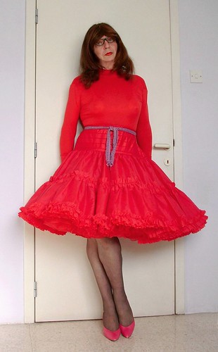 costume with red skirt