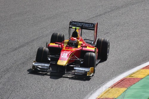Alexander Rossi in the GP2 Qualifying at the 2015 Belgium Grand Prix
