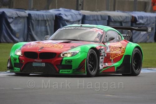 The Team Russia by Barwell Racing BMW Z4 GT3 of Phil Keen and Jon Minshaw in British GT Racing at Donington, September 2015